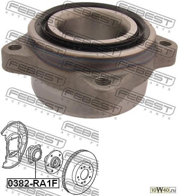 ступица передняя комплект (honda odyssey / shuttle ra1 / ra2 / ra3 / ra4 / ra5 1994-1999) febest