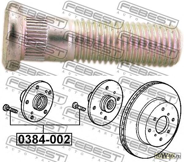 шпилька колёсная (honda accord cl / cn / cm 2002-2008) febest