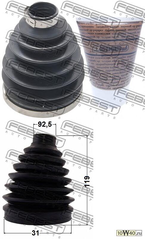 Пыльник ШРУСа внешний MITSUBISHI OUTLANDER CW# 2006-2012 0417P-CW6