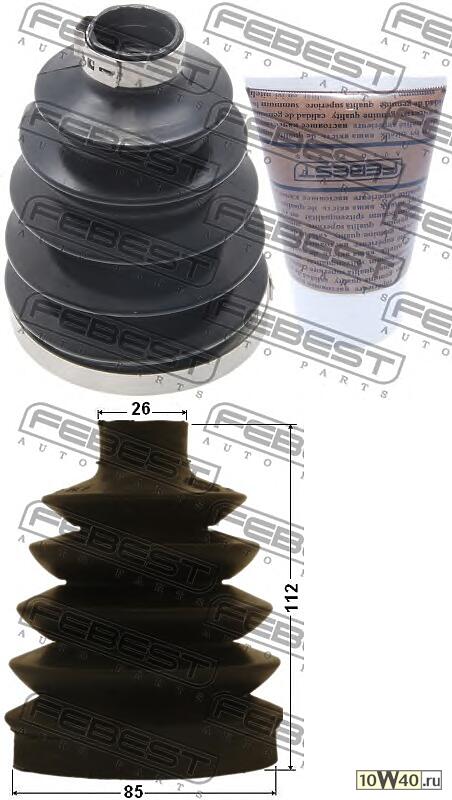 пыльник шрус наружный (85x112x26) комплект mitsubishi galant ea3a / ea8a usa 1996-2003