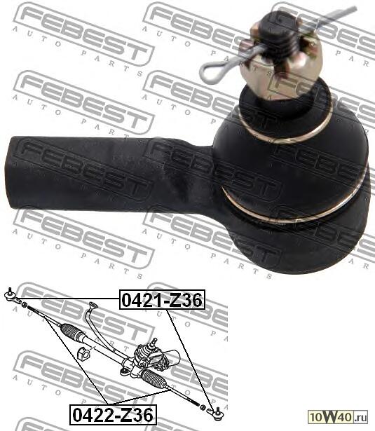 наконечник рулевой (mitsubishi colt z32a / z34a / z36a / z37a / z38a / z39a 2004-)