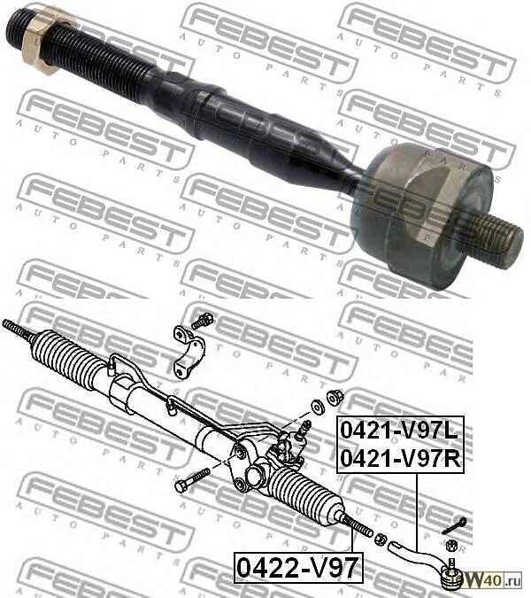 тяга рулевая (mitsubishi pajero IV montero v87w / v97w 2006-) febest