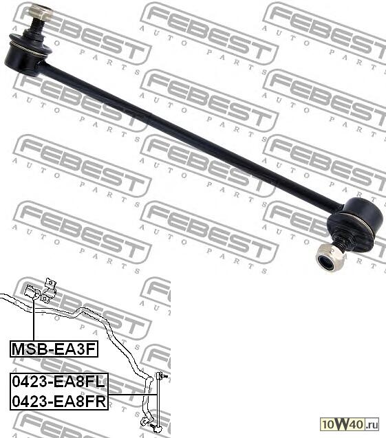 тяга стабилизатора передняя правая (mitsubishi galant ea3a / ea8a usa 1996-2003) febest