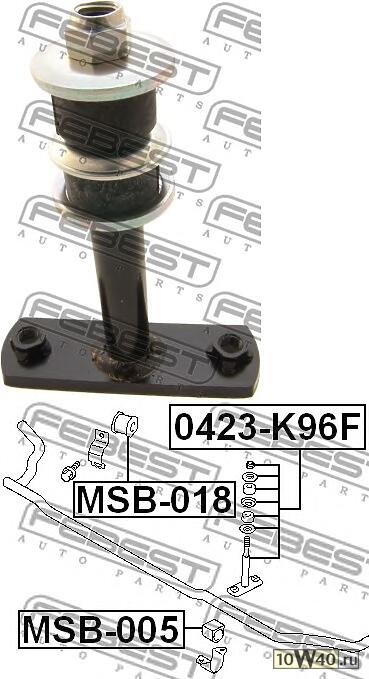 тяга стабилизатора передняя (mitsubishi pajero / montero sport challenger k94w / k99w 1996-2006) febest