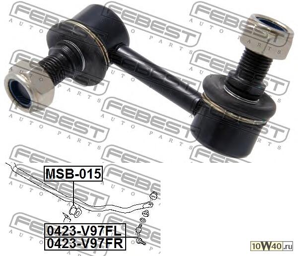 тяга стабилизатора переднего правая\ mitsubishi pajero 3.2 di-d / 3.8 v6 07>