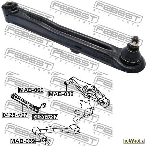 тяга задняя поперечная с шаровой\ mitsubishi pajero IV / montero v87w / v97w 06>