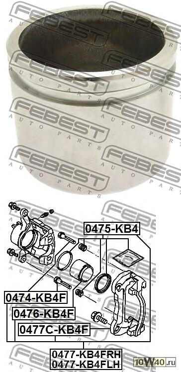 поршень суппорта тормозного переднего (mitsubishi l200 k6 / k7 1996-2007) febest