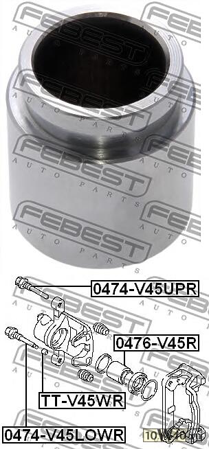 поршень суппорта тормозного заднего (mitsubishi pajero II v14w-v55w 1991-2004) febest