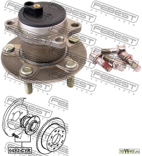к-кт подшипника ступ. зад\ mitsubishi asx 4x4 1.5-2.3 06>