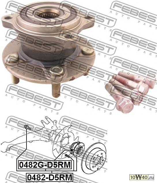 к-т подш.ступ.зад.\ mitsubishi outlander 2.0-3.0 06>, peugeot 4007 2.2 / 2.4 07>