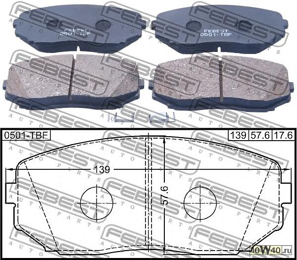 Колодки тормозные передние