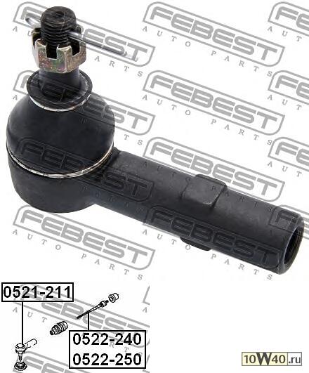 наконечник рулевой (mazda 626 ge 1991-1997) febest