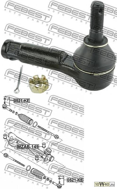 наконечник рулевой mazda cx-5 ke 2011-