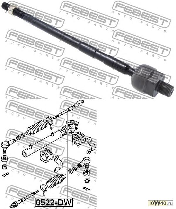 тяга рулевая (mazda demio dw3 / dw5 1996-2002) febest