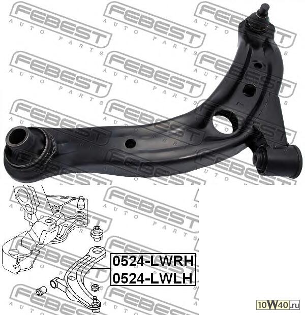 рычаг передний левый (mazda mpv lw 1999-2006) febest