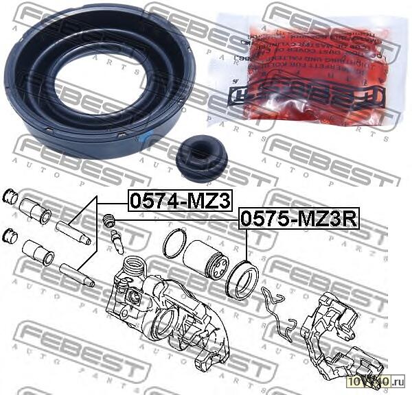 ремкомплект суппорта тормозного заднего mazda 3 bk 2003-2008