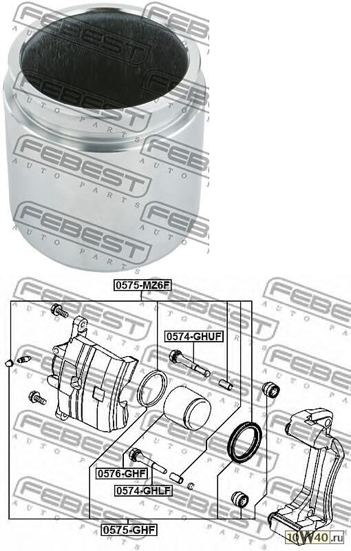 поршень суппорта тормозного переднего mazda 6 gh 2008-2013
