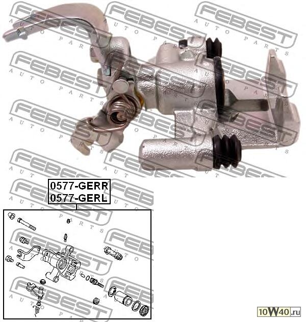 суппорт тормозной задний левый (mazda 626 ge 1991-1997) febest