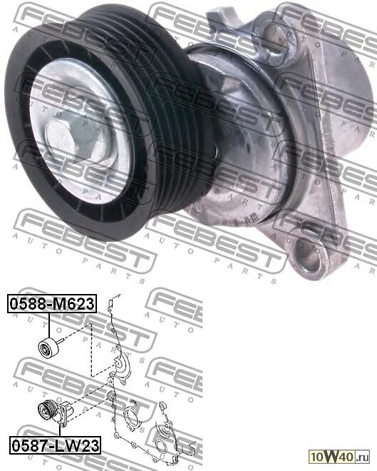 ролик натяжной\ ford mondeo 1.8 / 2.0 16v 01>, mazda 6 1.8 / 2.0 / 2.3 02>