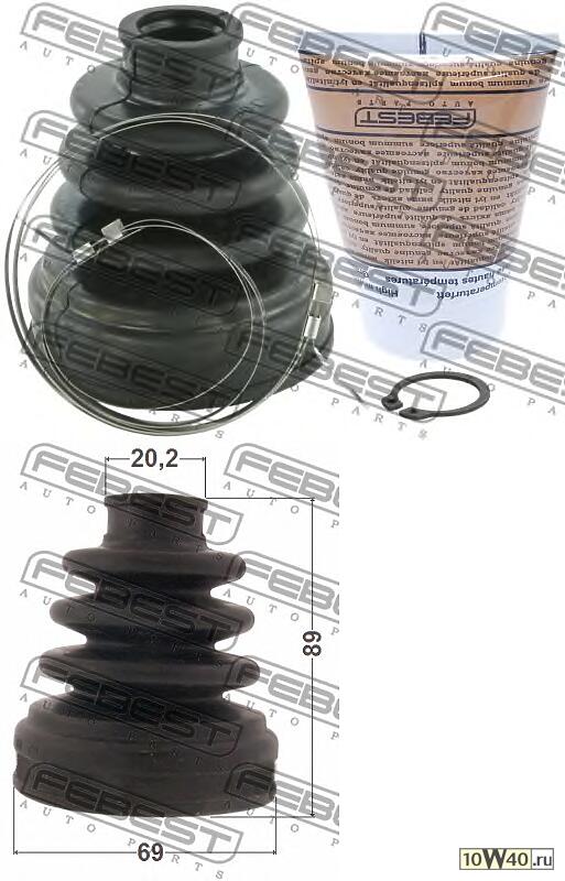 к-кт пыльника шруса внутреннего\ mazda 323 1.1-1.8 <01, subaru impreza 1.6i-2.0i 92-00
