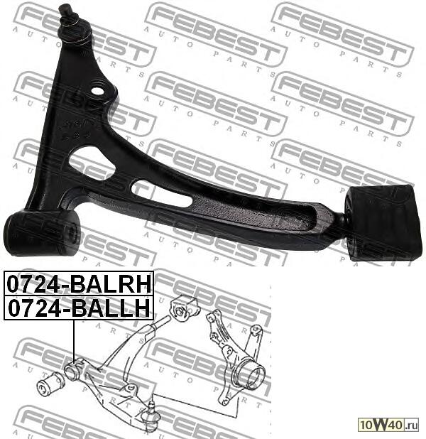 рычаг передний правый (suzuki baleno / esteem sy413 / sy415 / sy416 / sy418 / sy419 1995-2001) febest