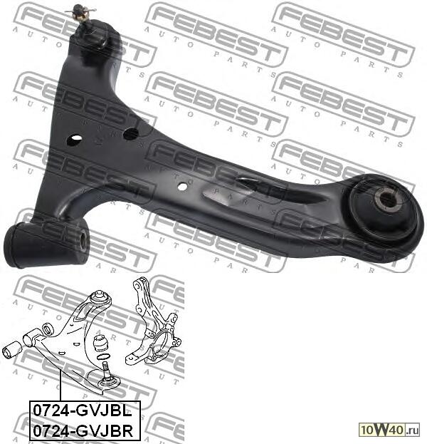 рычаг передний правый (suzuki grand vitara / escudo jb416 / jb420 / jb627 2006-) febest