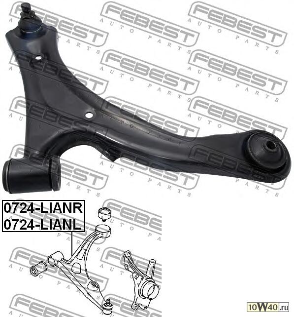 рычаг передний правый (suzuki liana rh413 / rh416 / rh418 2001-2008) febest