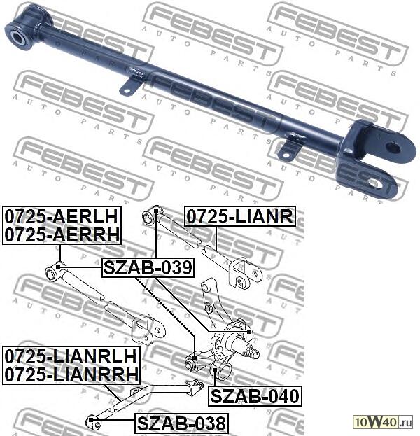 тяга задняя поперечная suzuki baleno / esteem sy413 / sy415 / sy416 / sy418 / sy419 1995-2001