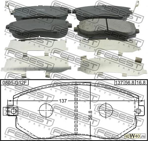 колодки дисковые перед. с антиск. пл. (p78013)\ subaru lagacy IV / outback 2.0 / 2.5 03>