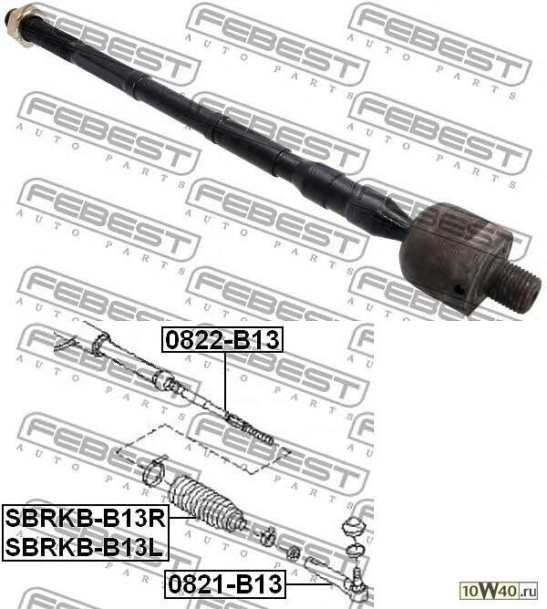 тяга рулевая (subaru impreza g11 2000-2007) febest