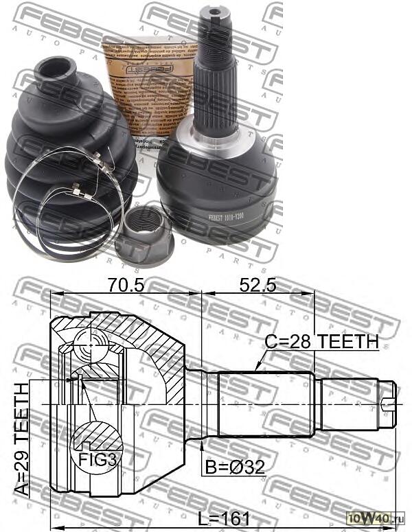 шрус наружный к-кт акпп\ chevrolet epica 2.0 06>