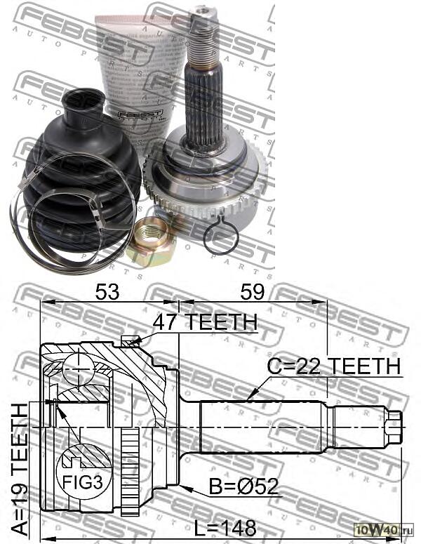 шрус наружный к-кт\ daewoo kalos 1.2 03>