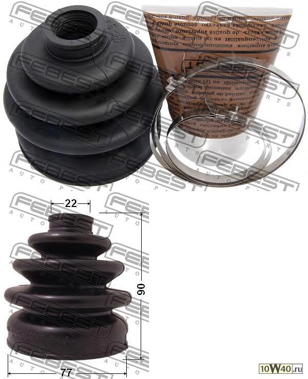 пыльник шрус наружный (77x90x22) комплект ( elantra / lantra (ca) 2000-2006) febest