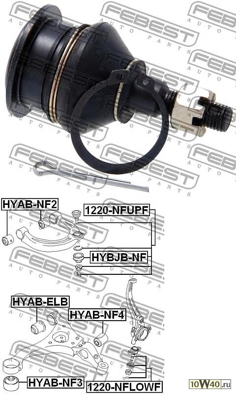Опора шаровая верхняя  SONATA NF 2005-2010 1220-NFUPF