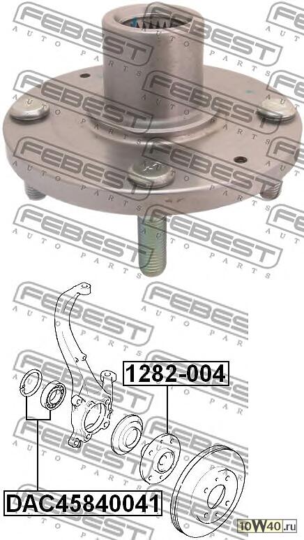 ступица передняя ( sonata (ef) 2001-2005) febest
