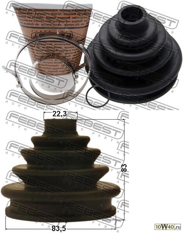 пыльник шрус наружный (84.6x82.8x22.3) комплект (mercedes benz e-class 210 4 matic 1996-2002) febest