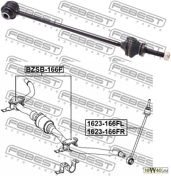 Тяга стабилизатора передн левая MERCEDES BENZ ML-CLASS 166 2011- 1623-166FL