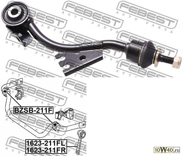 Тяга стабилизатора передн левая MERCEDES BENZ E-CLASS 211 4 MATIC 2002-2009 1623-211FL