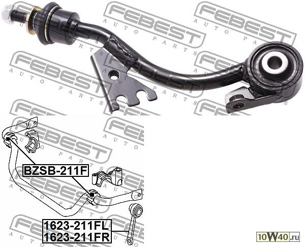 Тяга стабилизатора передн правая MERCEDES E-CLASS 211 4 MATIC 2002-2009 1623-211FR