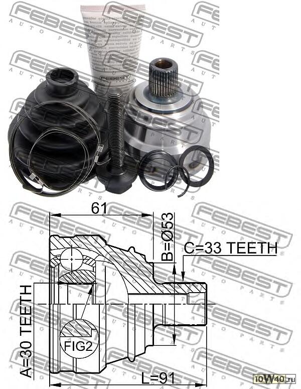 шрус наружный 30x53x33