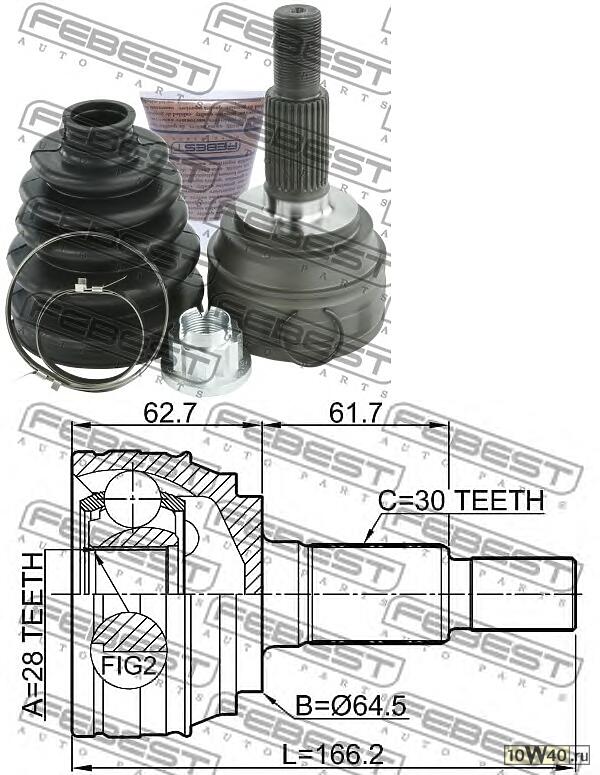 ШРУС внешний 28X64.5X30 AUDI Q7 2006-2015 1710-Q7