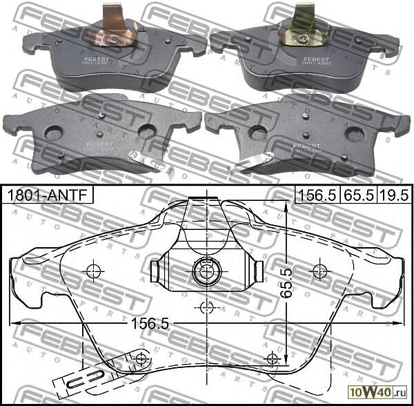 колодки тормозные передние opel astra h 2004-2010