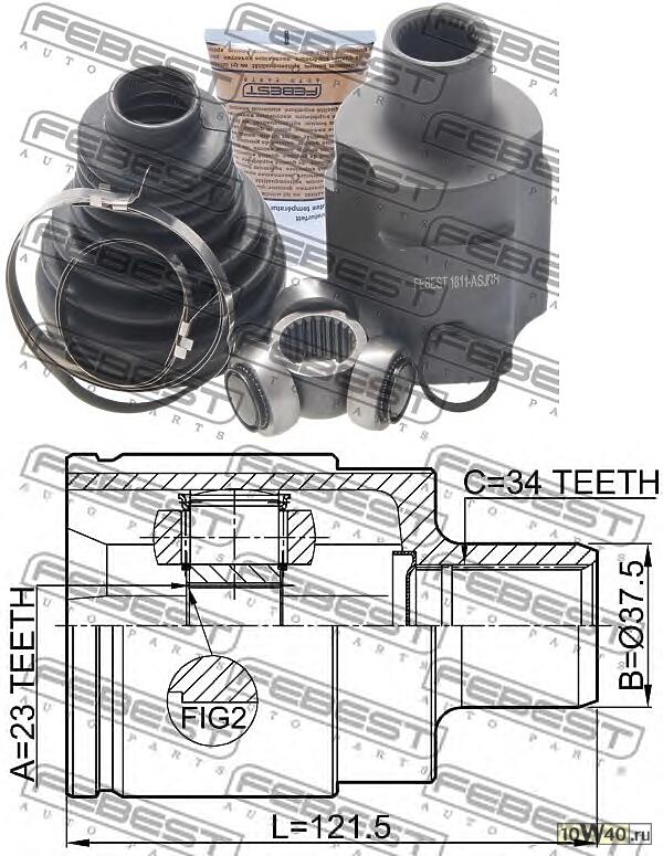 ШРУС внутренний правый OPEL ASTRA J 2010-2015