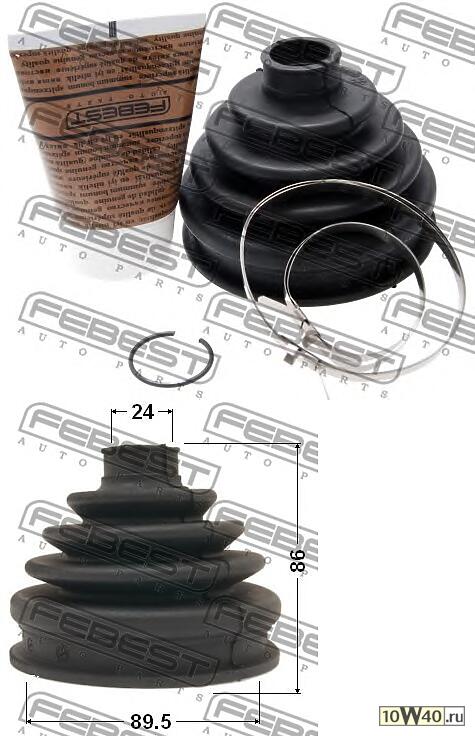 пыльник шрус наружный (89 5x86x24) комплект (bmw x5 e53 1999-2006) febest
