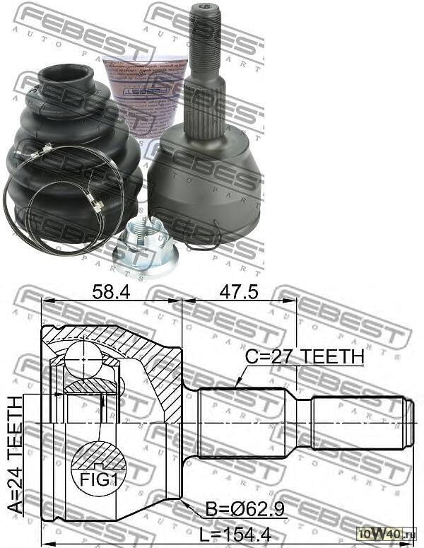 ШРУС внешний 24X63X27 FORD FOCUS III CB8 2011- 2110-CB7