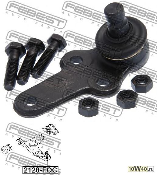 опора шаровая переднего нижнего рычага (ford focus I cak 1998-2005) febest