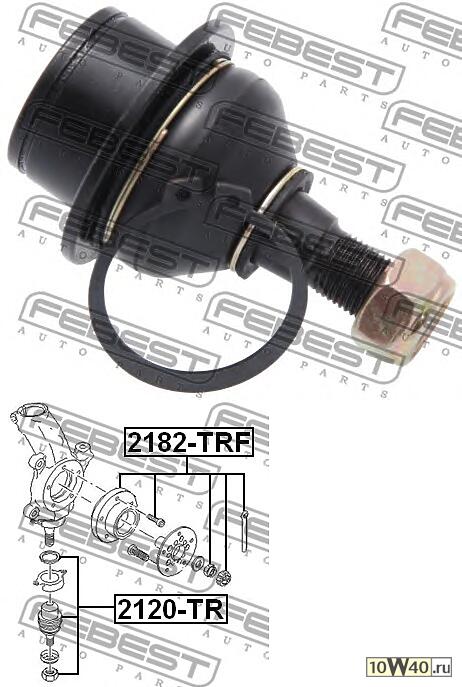 опора шаровая переднего нижнего рычага (ford transit tt9 2006-) febest
