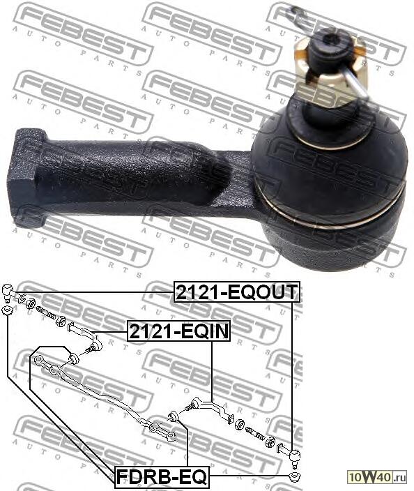 наконечник рулевой наружный (ford ranger eq 2002-2007) febest