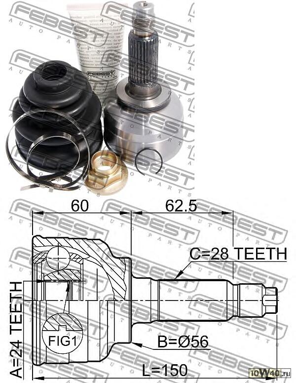 шрус наружный к-кт\  clarus 1.8i 16v / 2.0i 16v 96>