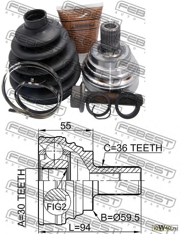 шрус наружный к-кт\ VW golf / touran / passat / jetta 1.4-2.0i / 1.9tdi 03>